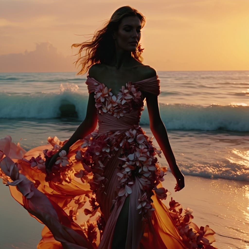 "Sunset Siren" – Nerium Oleander (Oleander) 🌅
💫 Models: Mix of Gisele Bündchen, Hunter McGrady, and Cindy Crawford
🎨 ...