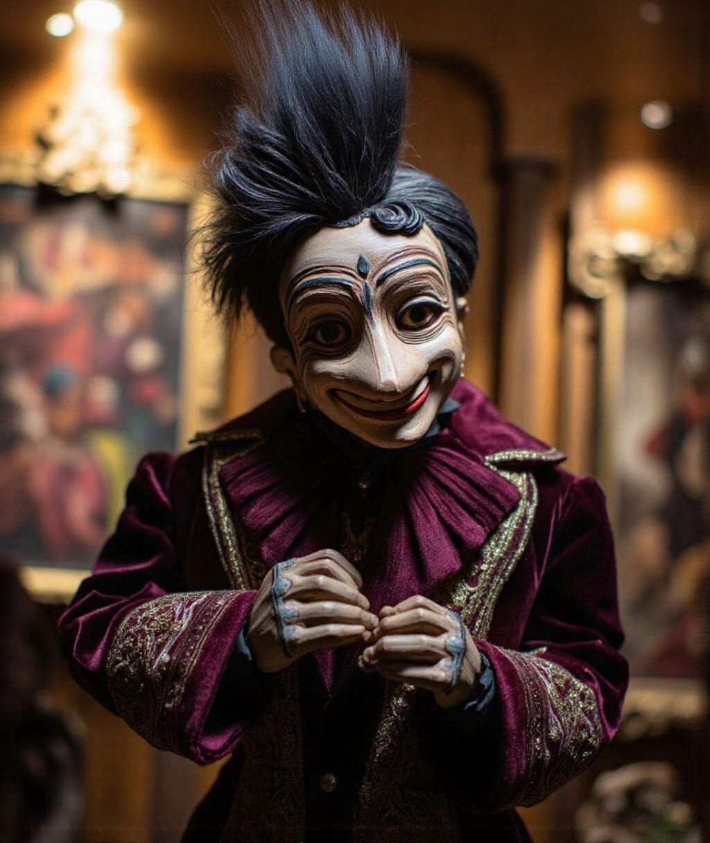 Scaramuccia: Street Magician in Ornate Velvet