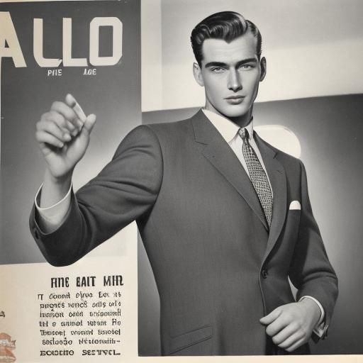 1950s Magazine Ad Featuring a Handsome Man