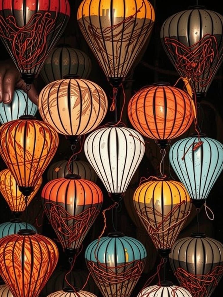 Vibrant Yellow Dog in Dynamic Abstract Expressionism