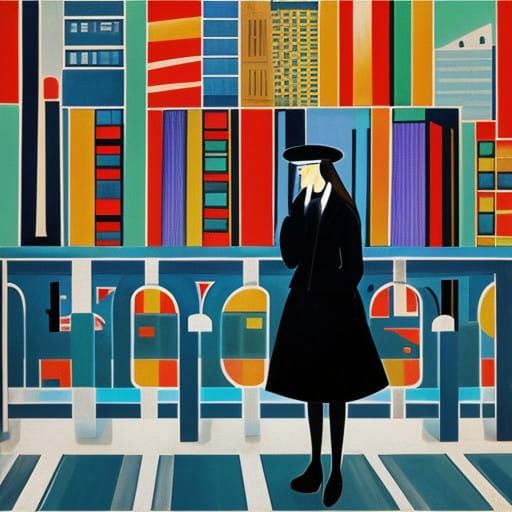 Melancholic Cityscape in Expressionist and Kinetic Art