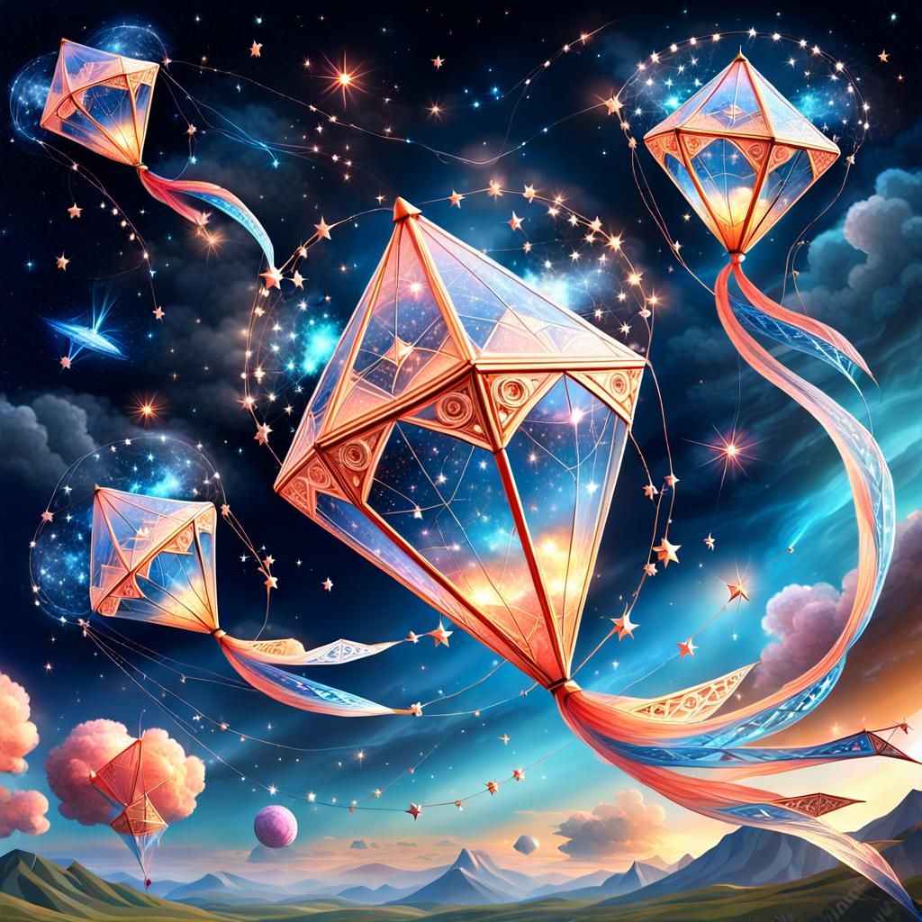 Shine of kite in the sky