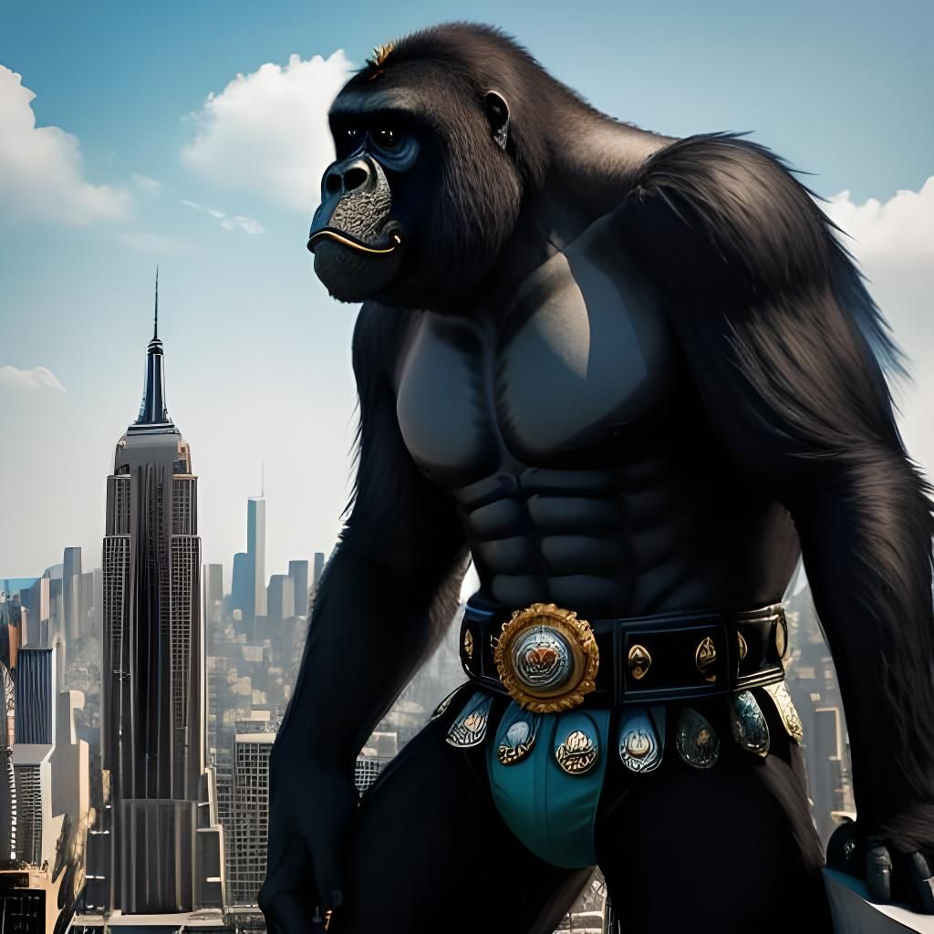 King Kong Pop Art on Empire State Building