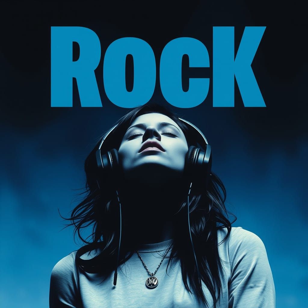 Rock Music Album Cover in Minimal Design