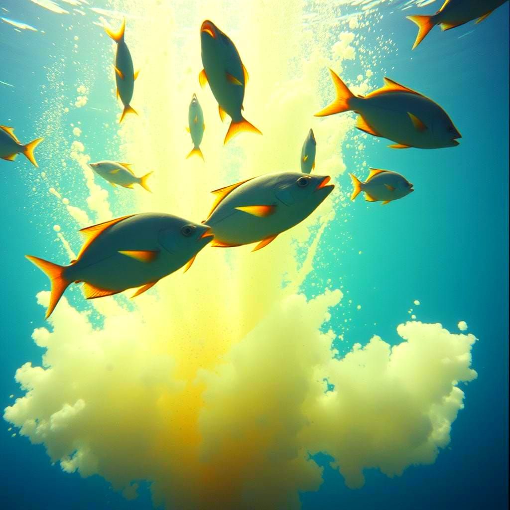 Underwater POP Explosion: A Cinematic Fish Flight