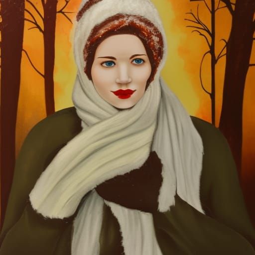 Woman in Winter: An AI Interpretation