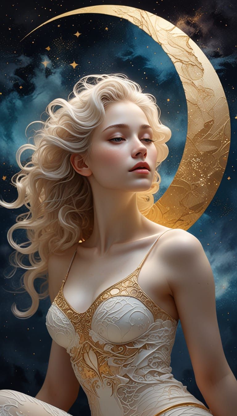 Ethereal Dream of a Lunar Goddess