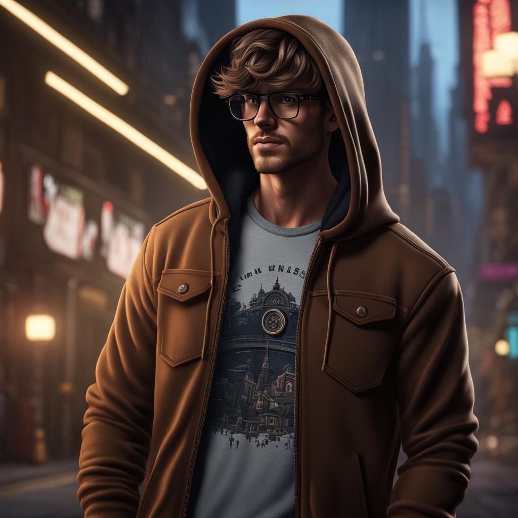 Detailed Matte Painting of a Young Man