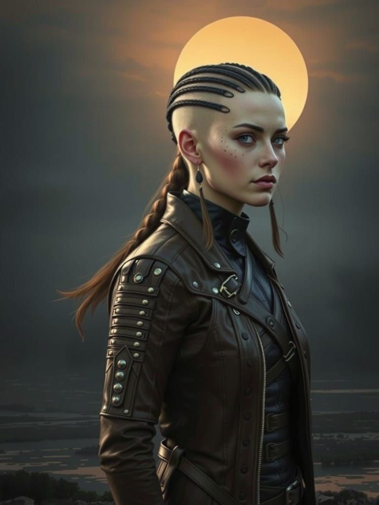 Woman in Leather Jacket, Fierce and Unconventional