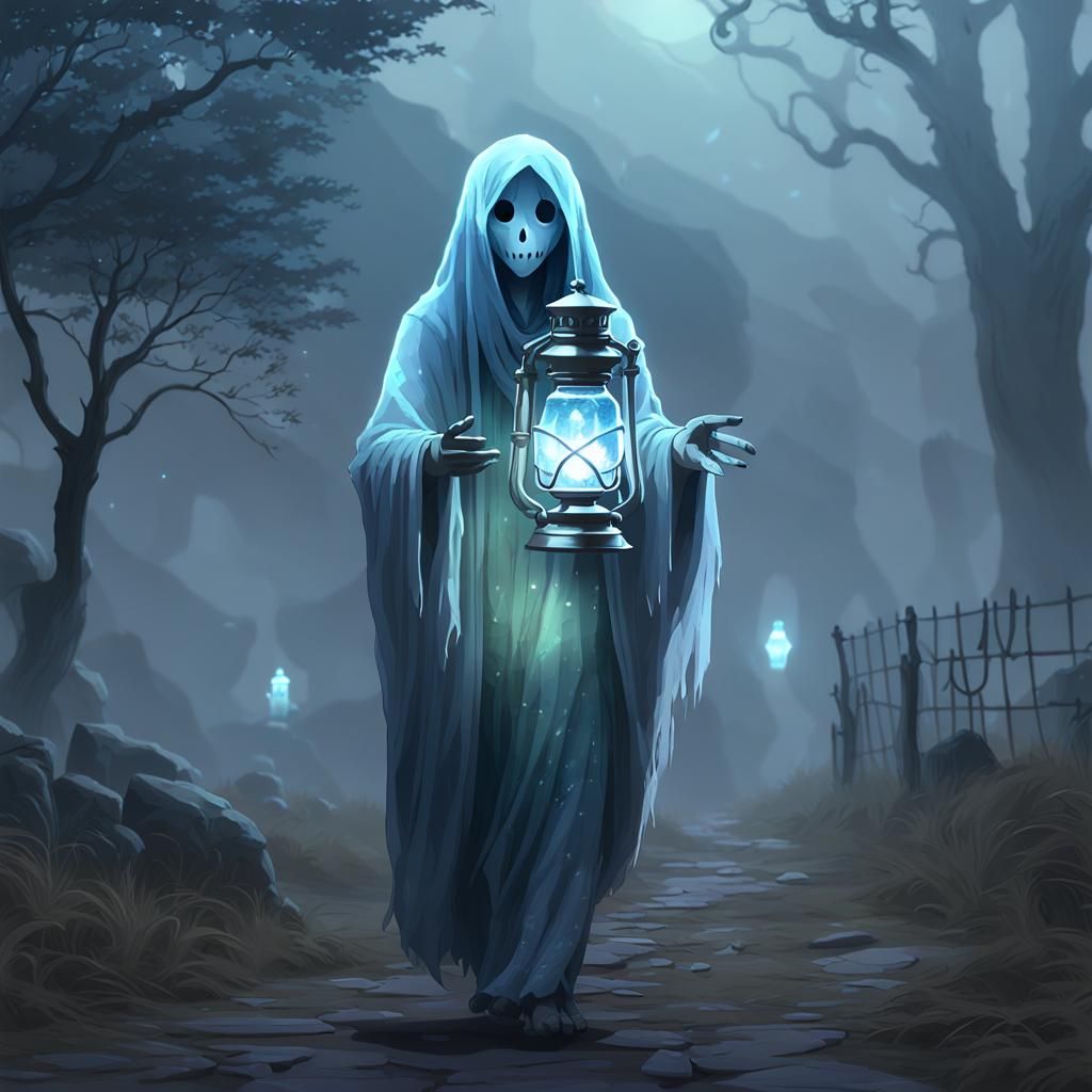 Friendly Ghost in Land of the Dead: Anime Art