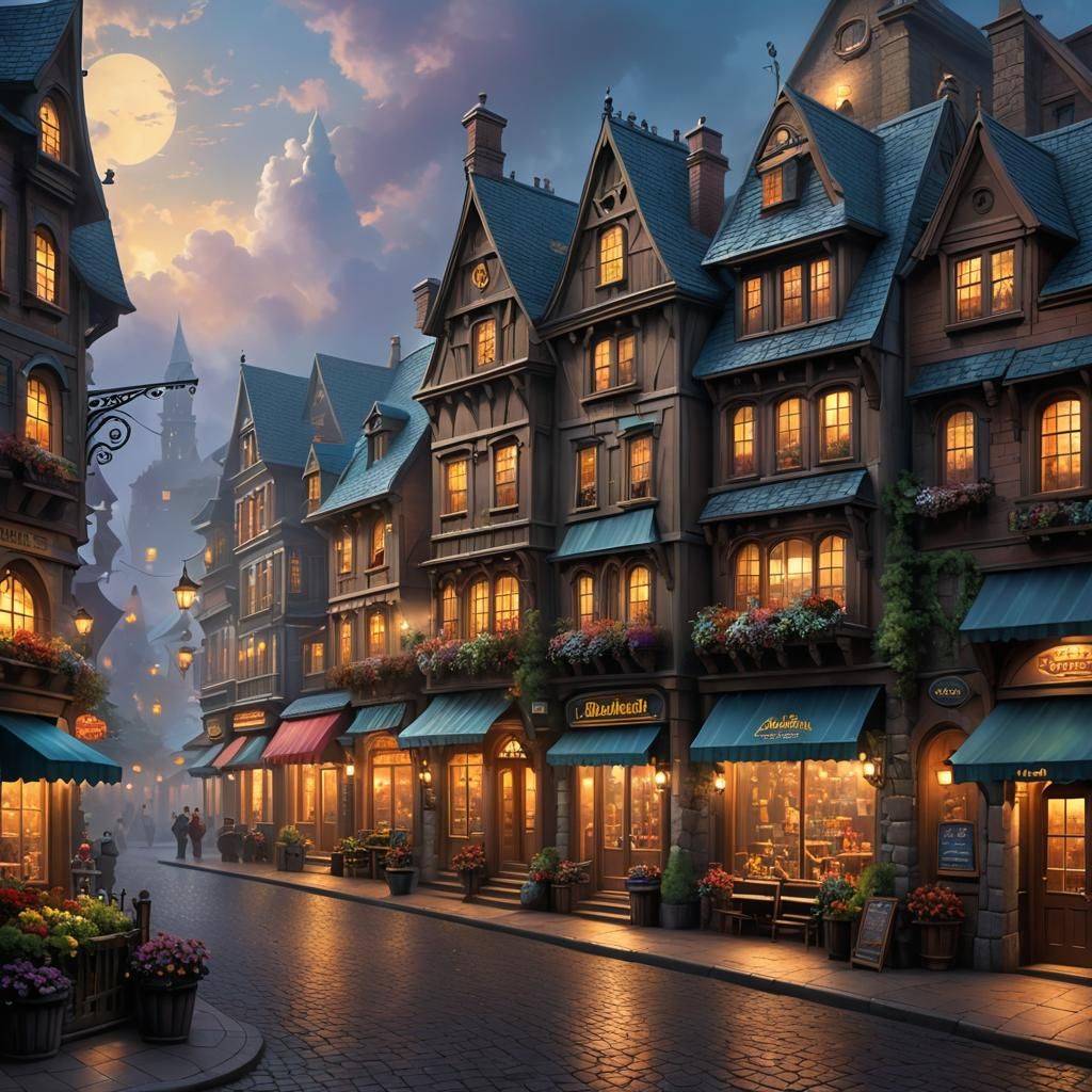 Stylized 3D Town Storefront in Fantasy Style