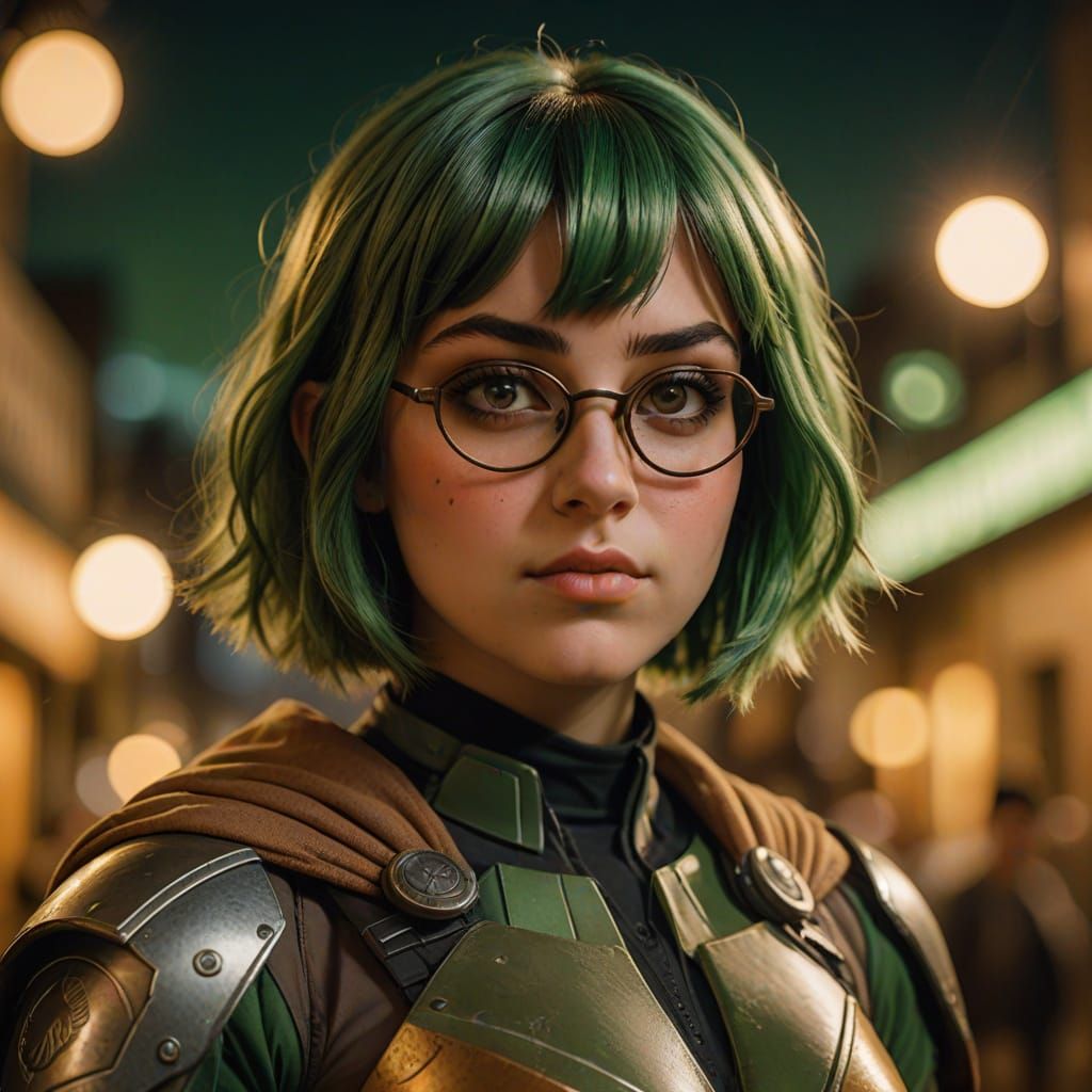 Chubby Palestinian Superhero in Earthy Attire