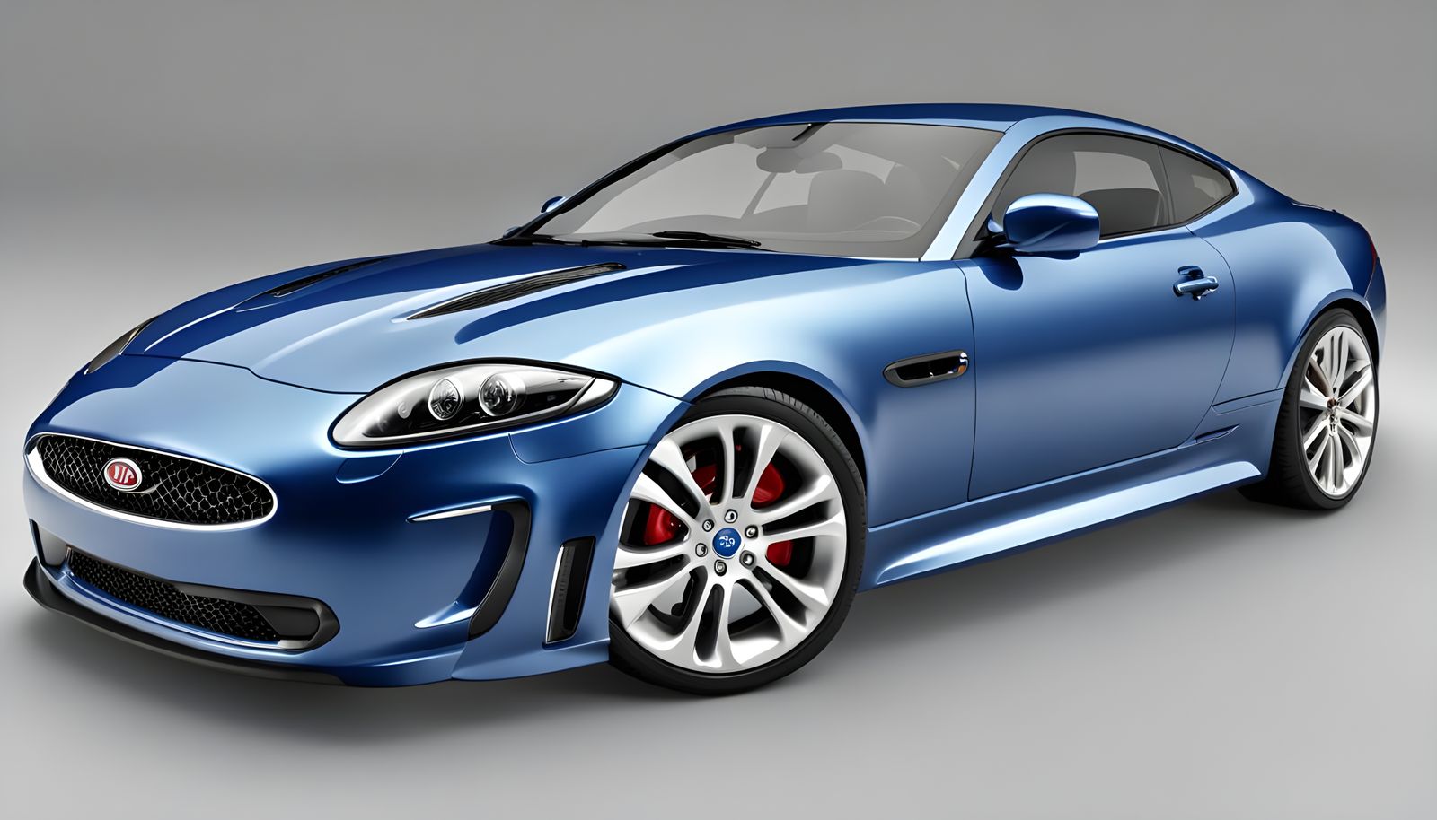 Blue 2011 Kia Jaguar Sports Car 3D Render