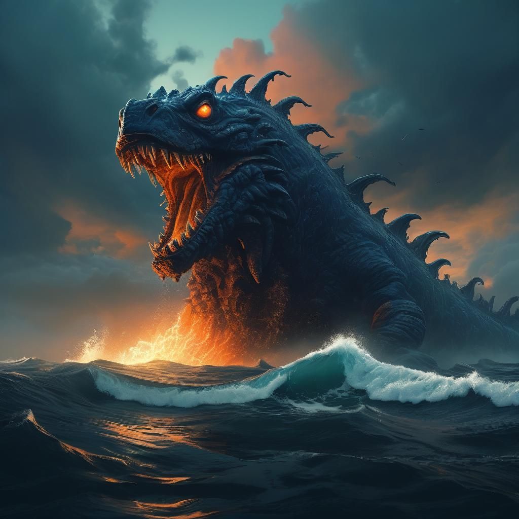 Terrifying Sea Monster Rises from the Deep