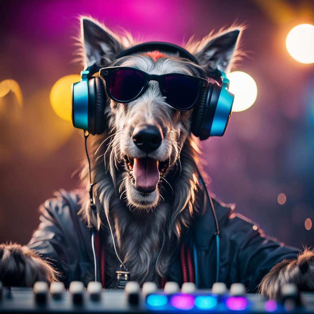 Deerhound DJ at Rave Party
