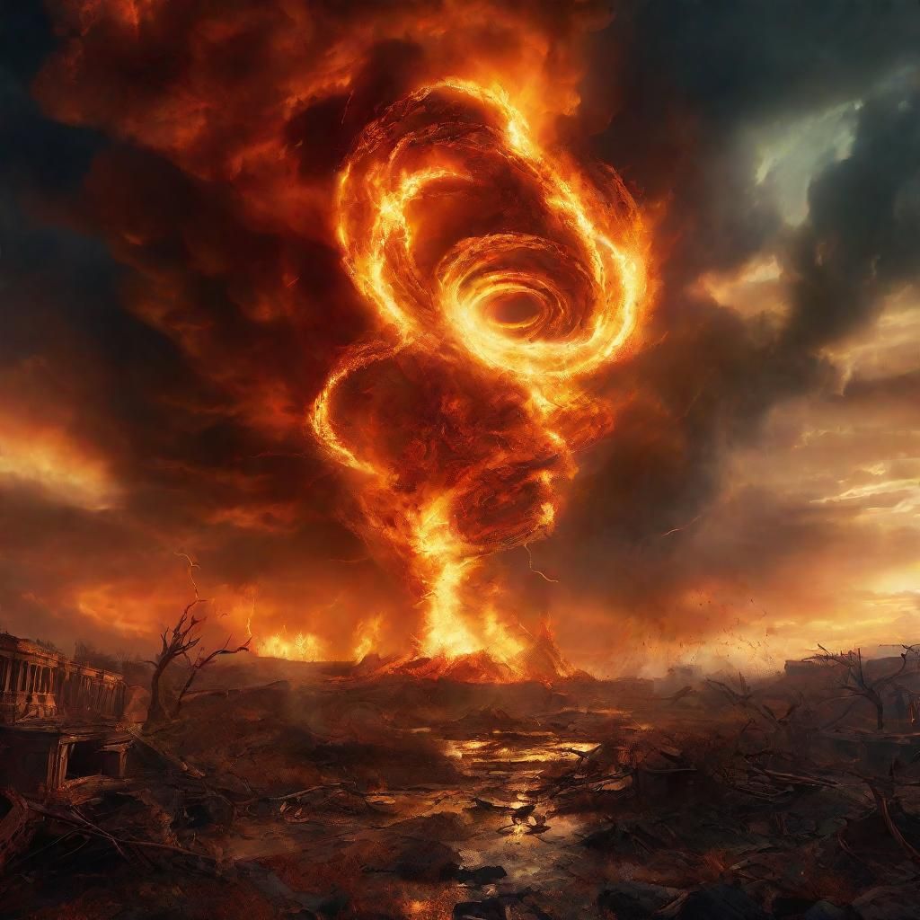 Inferno Vortex: A Sci-Fi Fantasy Landscape
