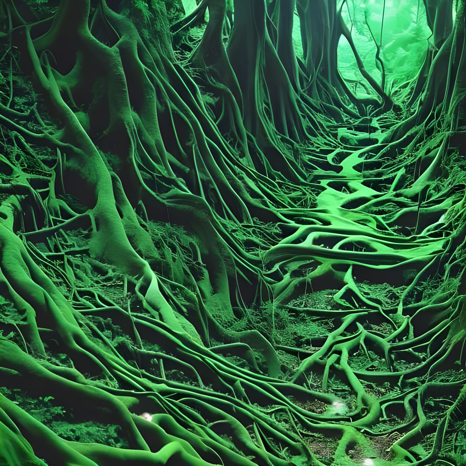 Eldritch Eyes Hidden in Jungle Vines