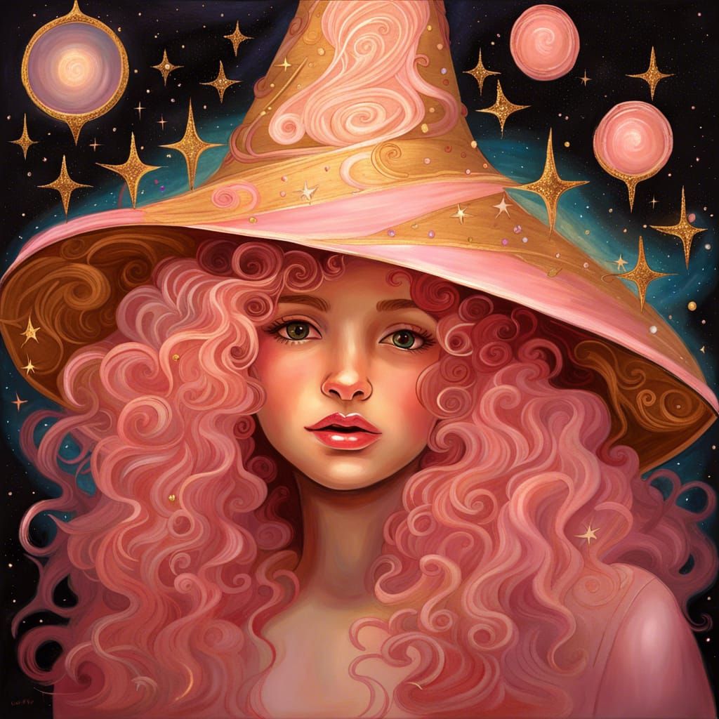 Bioluminescent Witch Girl in Renaissance Style