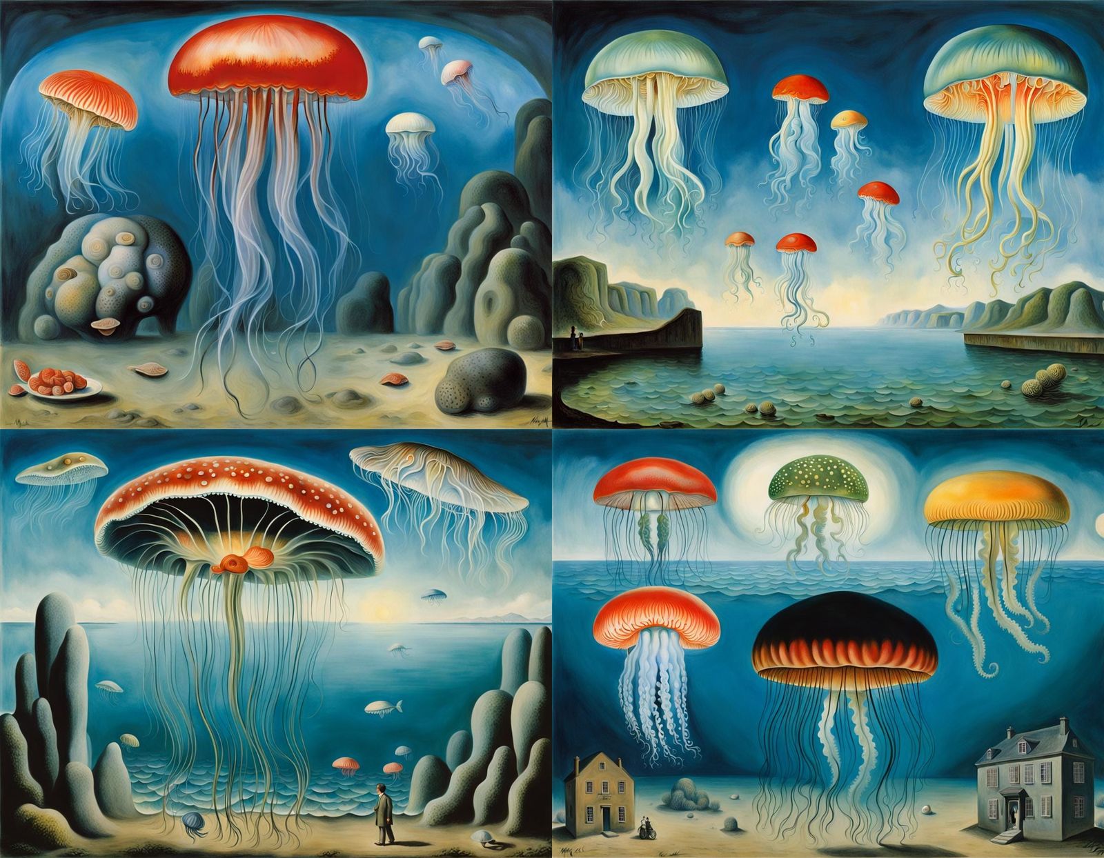 Surreal Hybrid Jellyfish Bivalve Horror