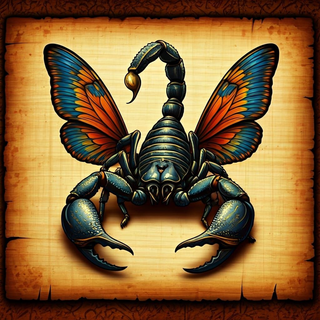 Scorpion with Butterfly Wings in Egyptian Art