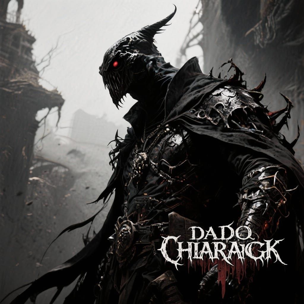 Grimdark Scene in Dramatic Chiaroscuro Style