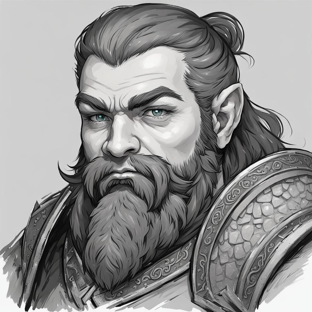 Dwarven Spellblade Portrait for DnD Character