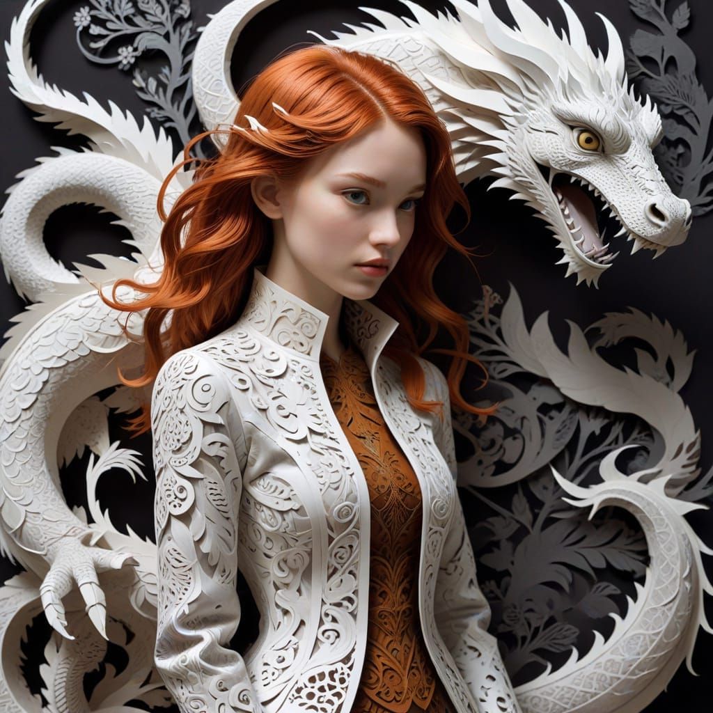 Majestic Dragon Silhouette Art