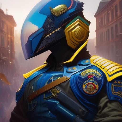 Zelensky Warrior Portrait in Digital Art Style