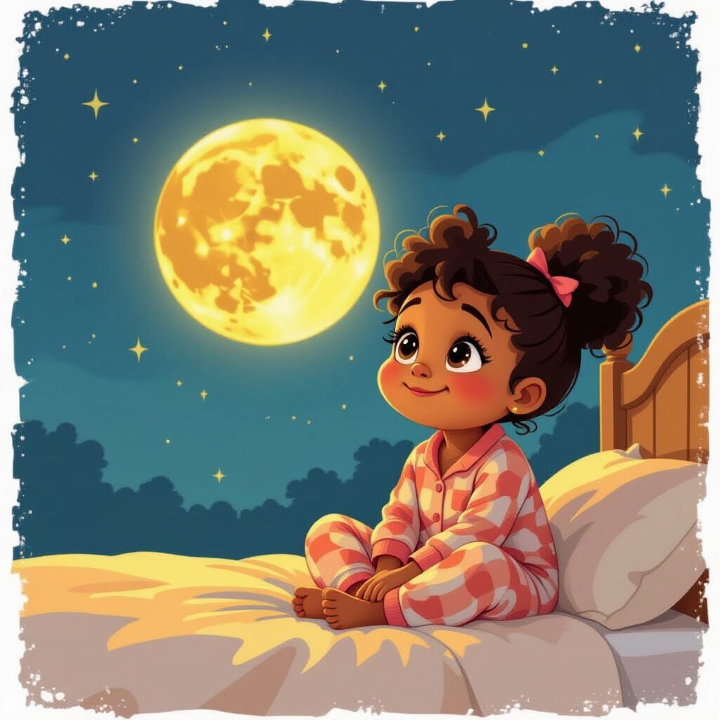 Chubby Girl Sees Strawberry Moon: Animation Style