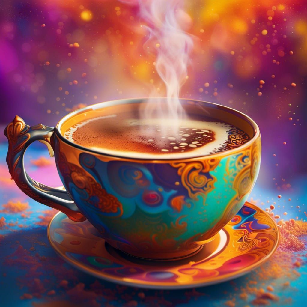 Detailed Chai Tea in Indian Market, Splash Art