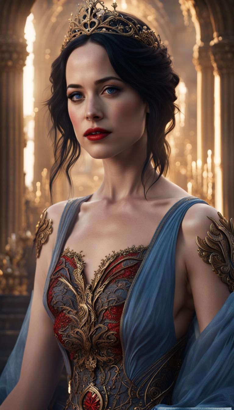 Phoenix Princess Portrait in Detailed Fantasy Art Style