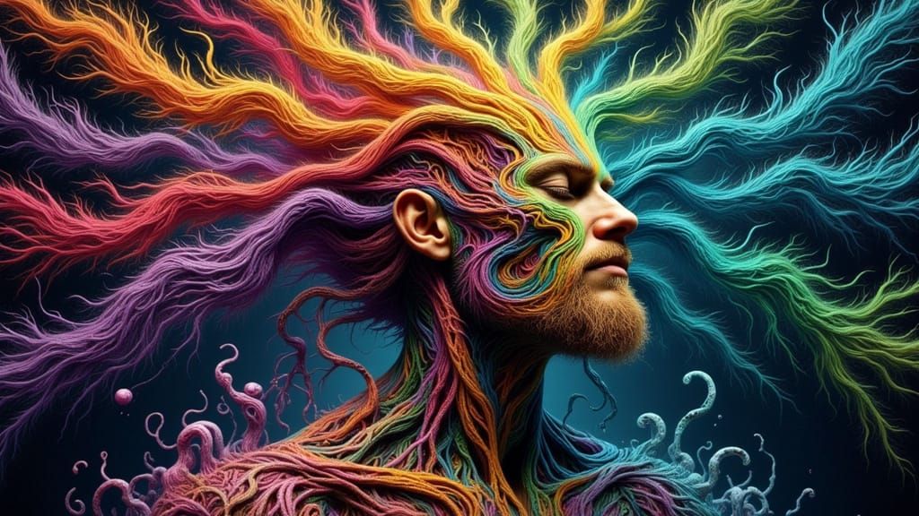 Biomechanical Android Portrait in Dark Fantasy Style