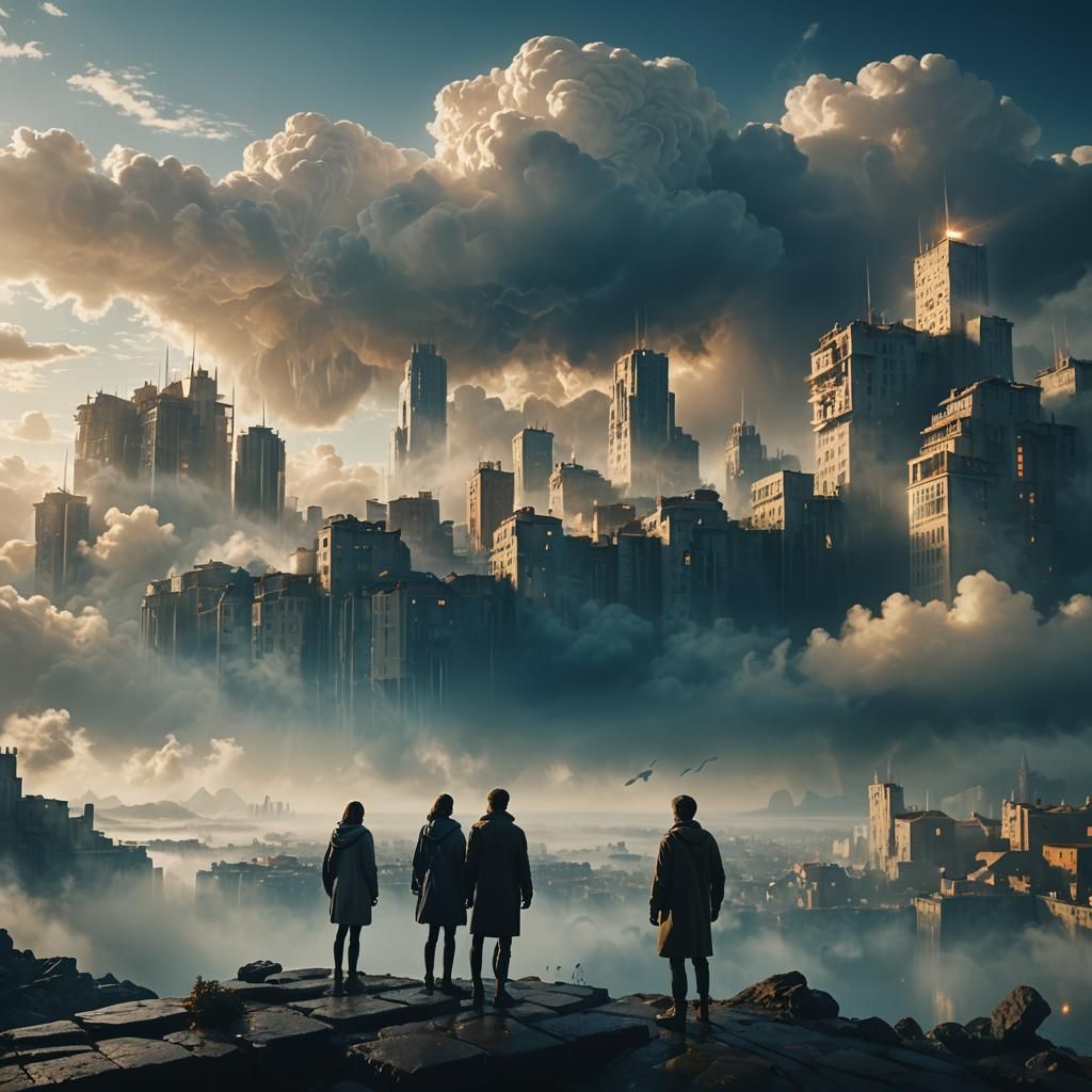 Humans Living in Floating Cloud City