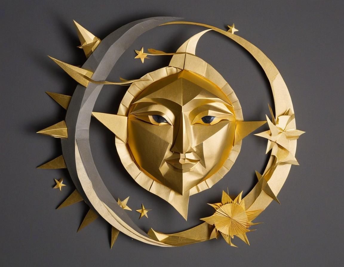 Origami Sun, Moon, and Stars