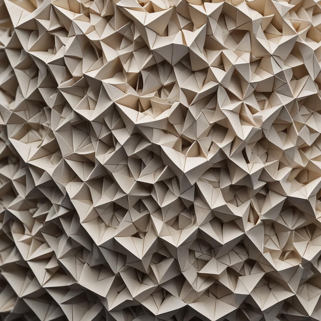 Intricate Origami Quantum Bits on Silicon in Papercraft Art