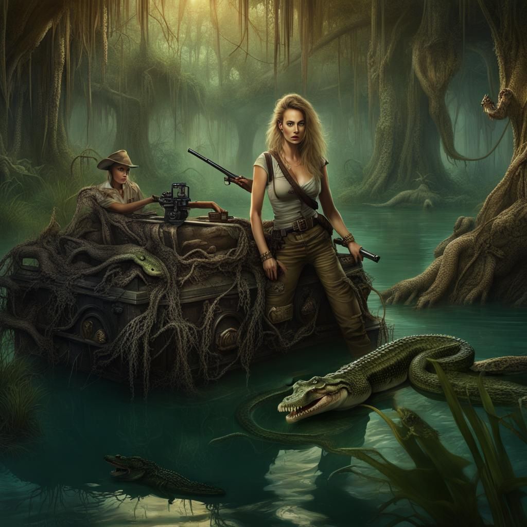 Fantasy Swamp: Crocodile Pirates and a Woman in Trouble