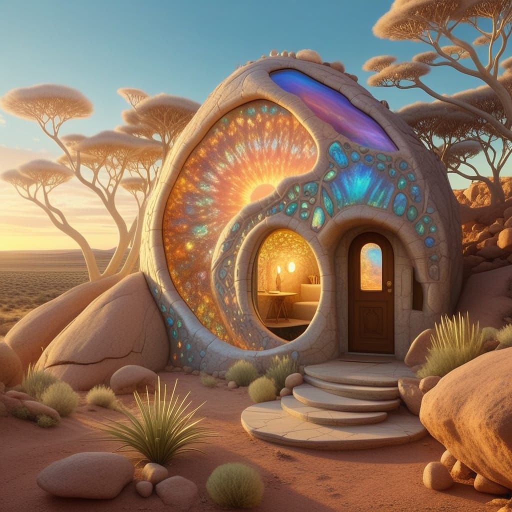 Opal Gemstone House in Coober Pedy Style