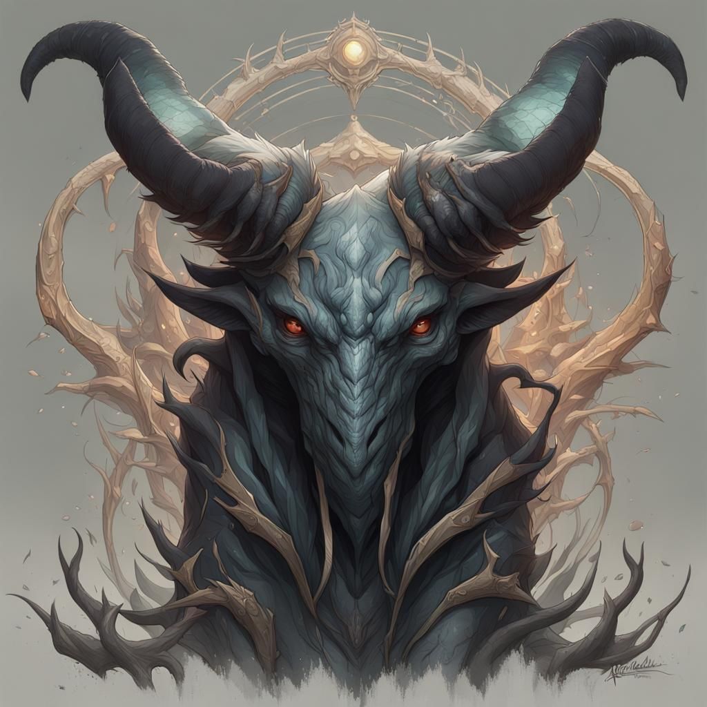 Nightmarish Faceless Black Creature Concept Art