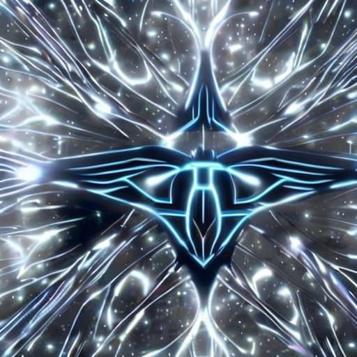 Bioluminescent Alien Butterfly Starship in Digital Painting ...