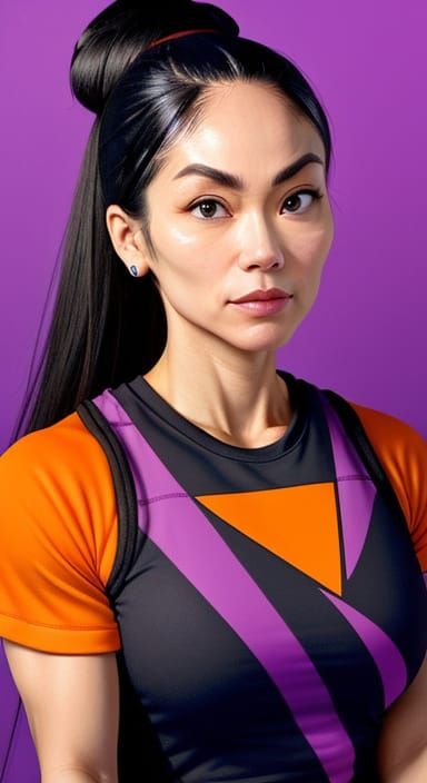 Athletic Portrait in Ehlert and Mondrian Style