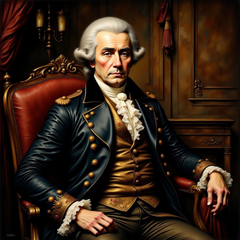 Elegant Gentleman in Rich Baroque Splendor