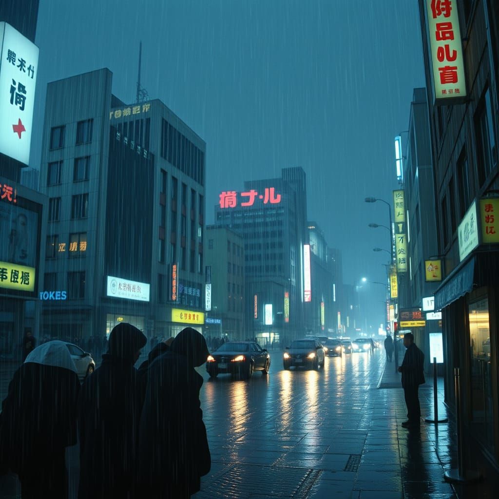 Cyberpunk Tokyo Nightscape