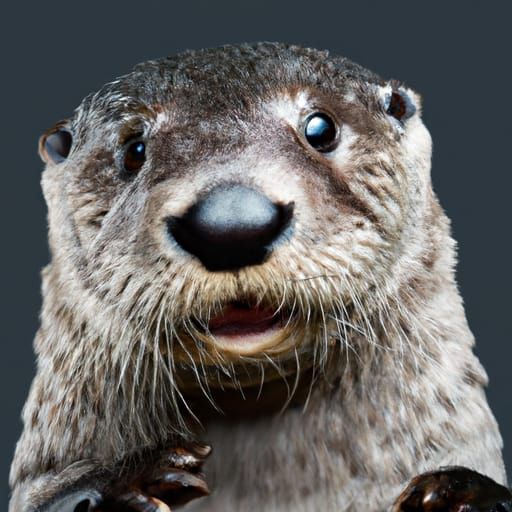 Sea Otter Portrait in Professional Photography Style