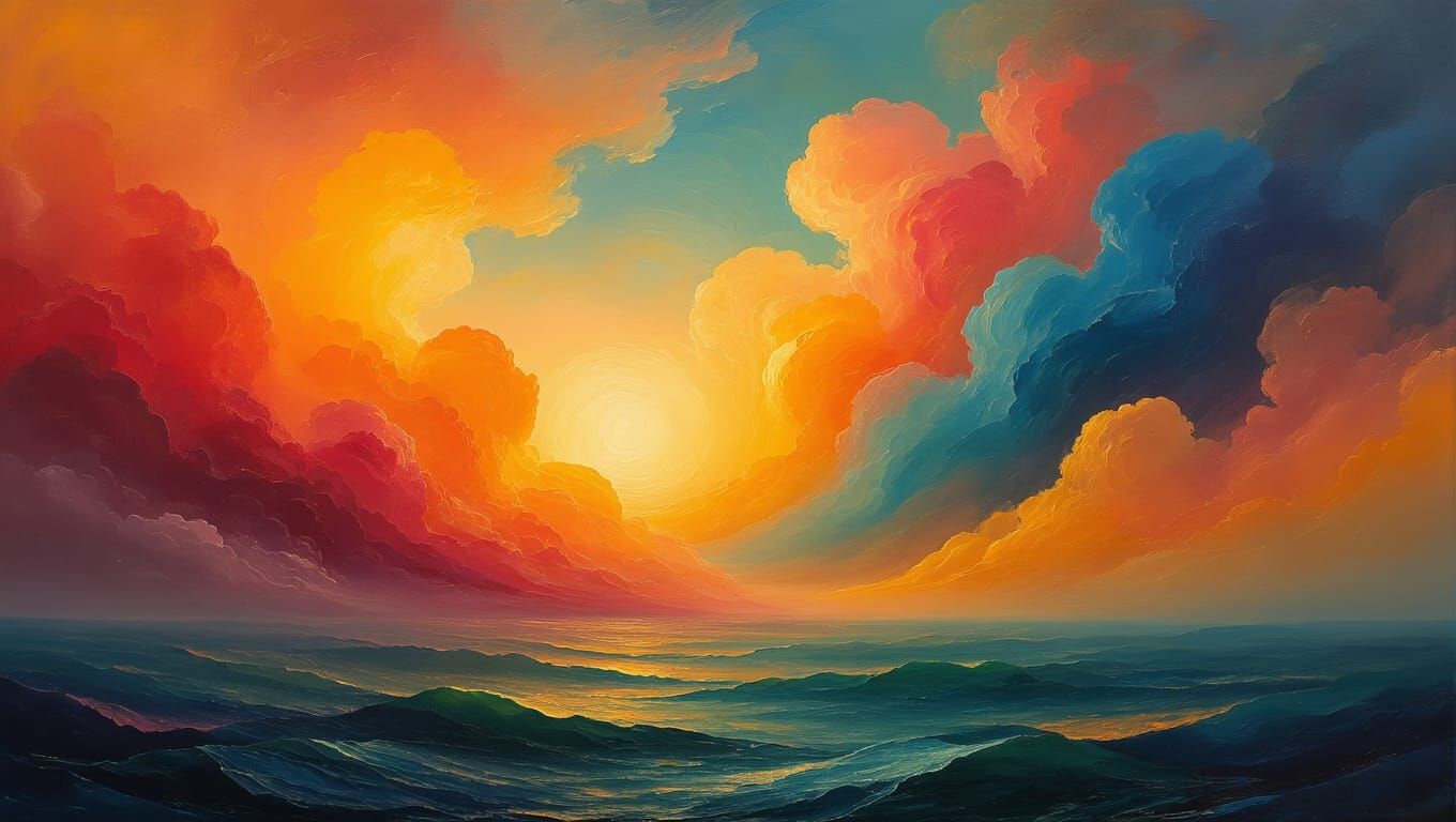 Expressive Abstract Art in Vibrant Colors