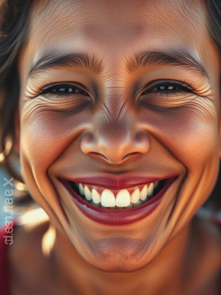 Radiant Smile: A Photorealistic Portrait of Sincerity