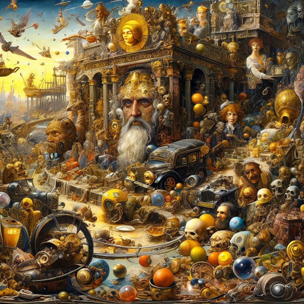 Homer's Odyssey: Klimt-Inspired Oddities in Wonderland