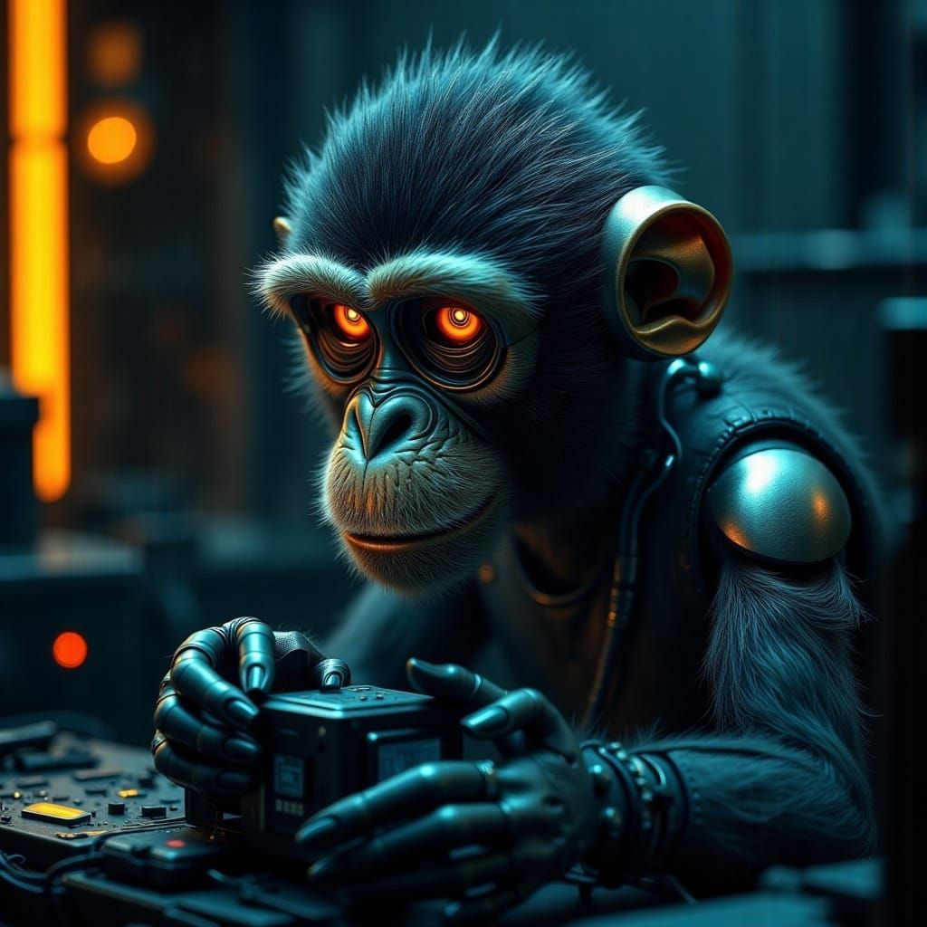 Monkey in the Matrix: A Cyberpunk Vision