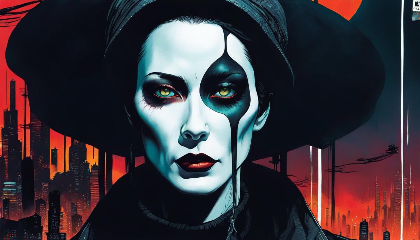 Demonic Close-Up in Analog Horror Style