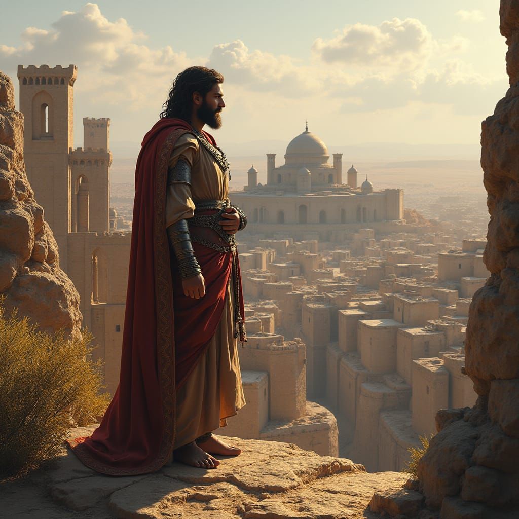 King David in Ancient Gath: Matte Painting