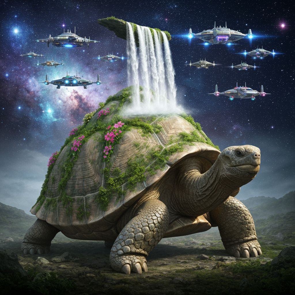 Waterfall Turtle and Spaceships: A Surreal Fusion